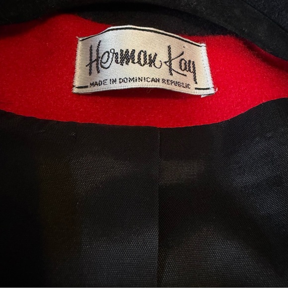 Vintage Herman Kay Colorblock Wool Blend Jacket Retro 90s Oversized Coat - Picture 8 of 11